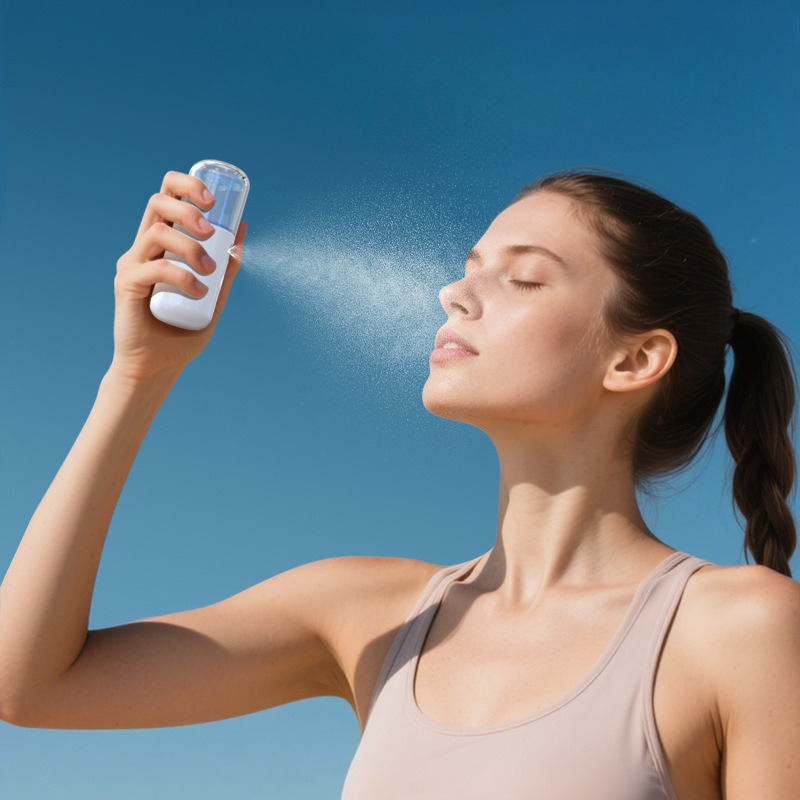 Face Steamer - Pulvérisateur de brume nano portable rechargeable,