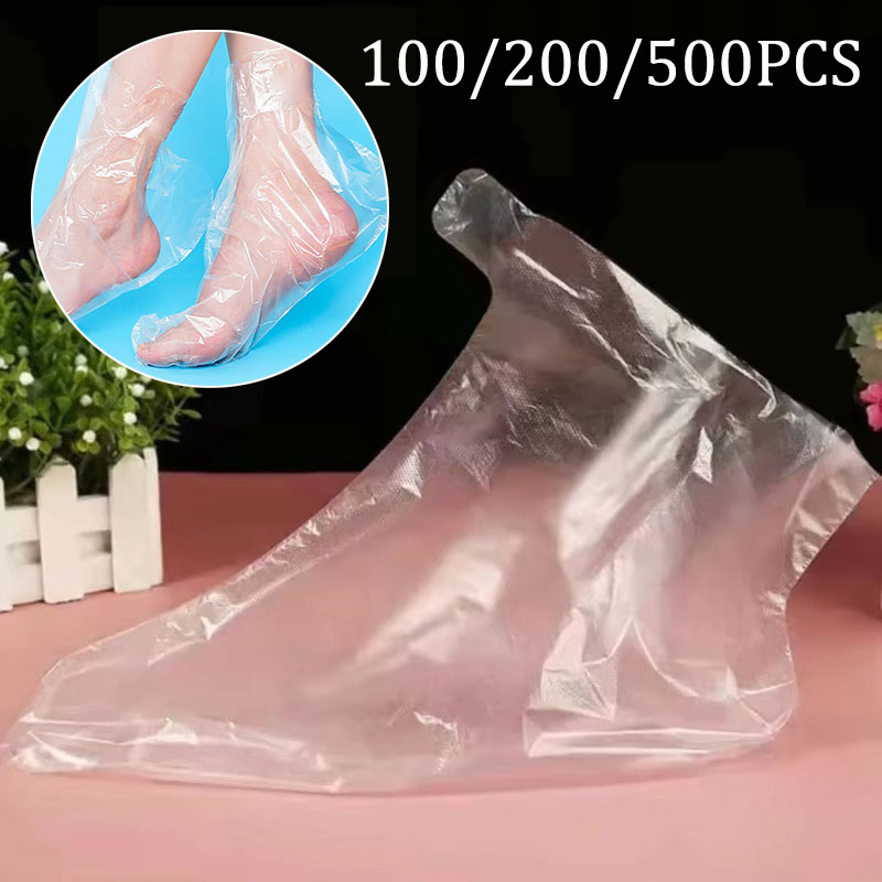 Foot Spa - 100-500 pièces Chaussettes hydratantes jetables transparentes