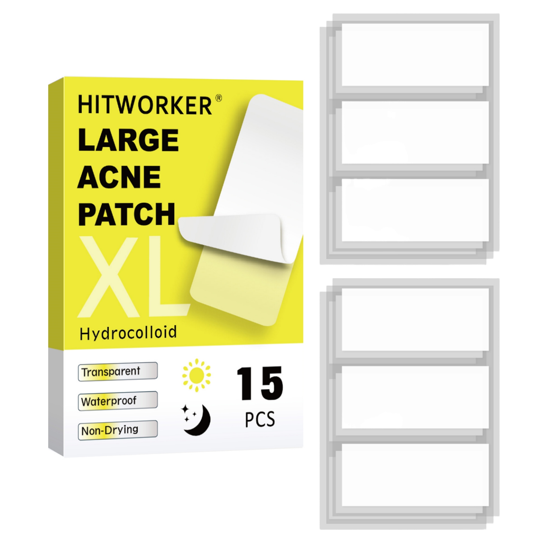 Body Oil - 15 patchs d'acné longs de grande
